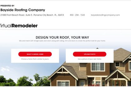 Screenshot of virtual roof tool - free online